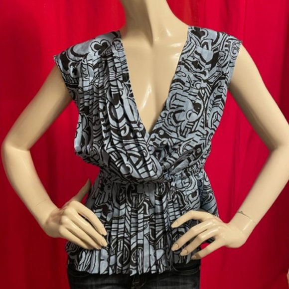 Plenty by Tracy Reece Paisley Silk Top Size Small - Picture 2 of 8